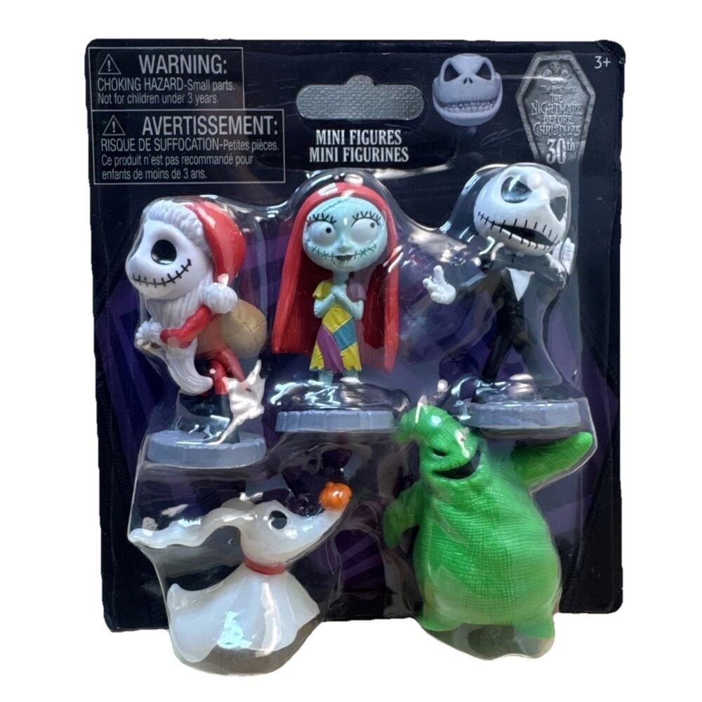 Nightmare Before Christmas Mini Figures 5-Pack Jack Sally Zero Oogie Boogie New